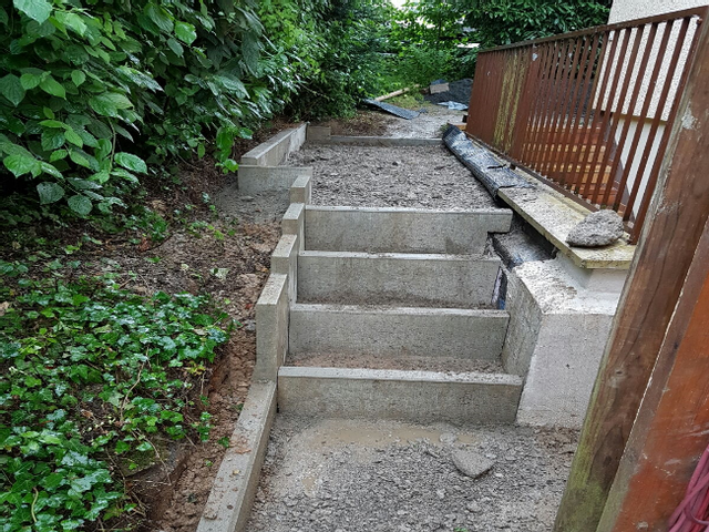 Verlegung von Natursteinen Grundbau